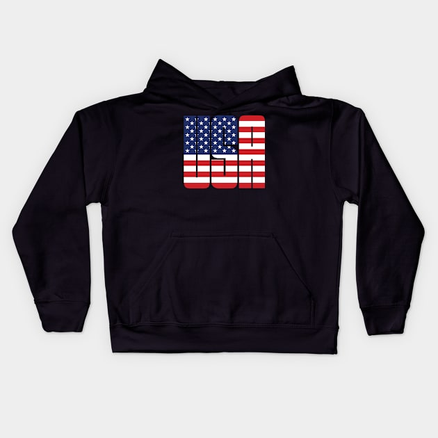 USA American Flag Kids Hoodie by crony713